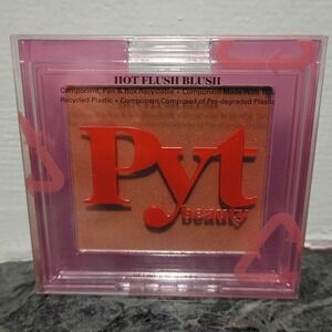 PYT Beauty Hot Flush Blush Head Rush Peachy Pink Shimmer Clean Vegan 0.16oz NEW